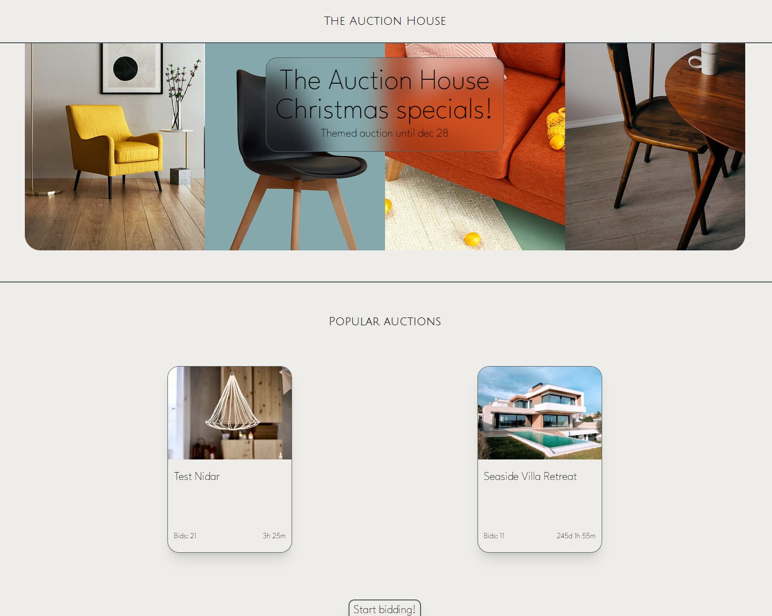 Auction house project